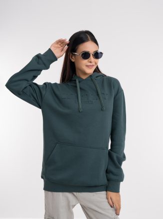ESTUARY Women's Premium Textured Hoody (Forest Green)